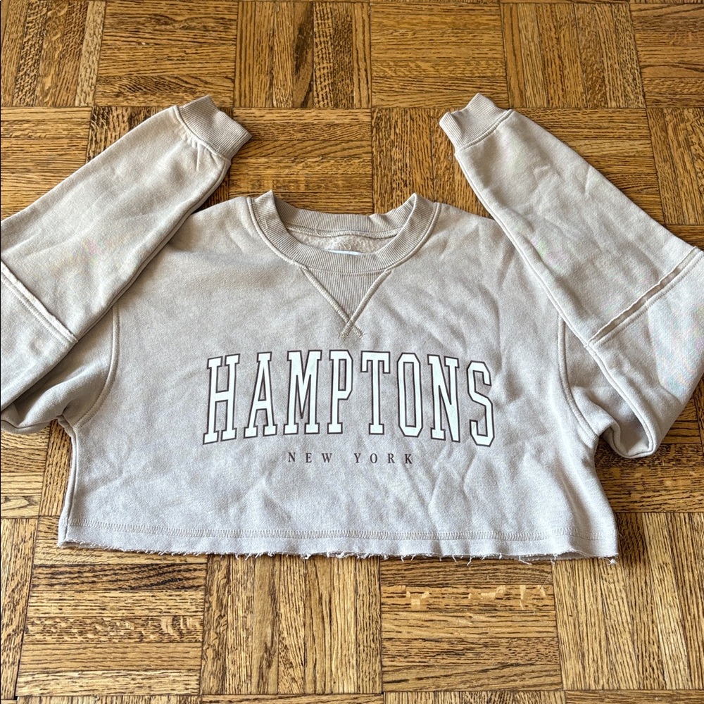 Lazy Sunday cream cropped sweater